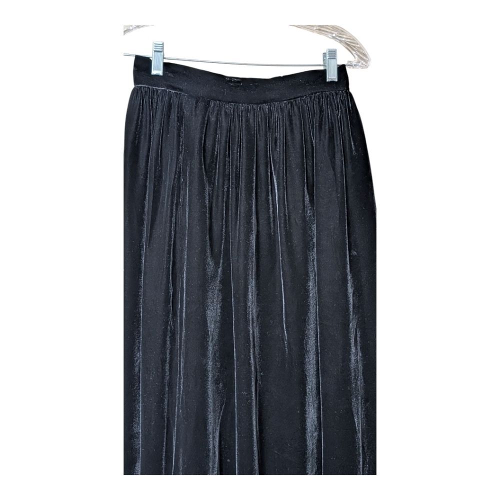 Vintage Evan Picone black velvet skirt silk blend fully lined size 10 Union made